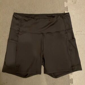 Dragon Fit High Waist Yoga Shorts for Women with 2 Side Pockets Tummy Control